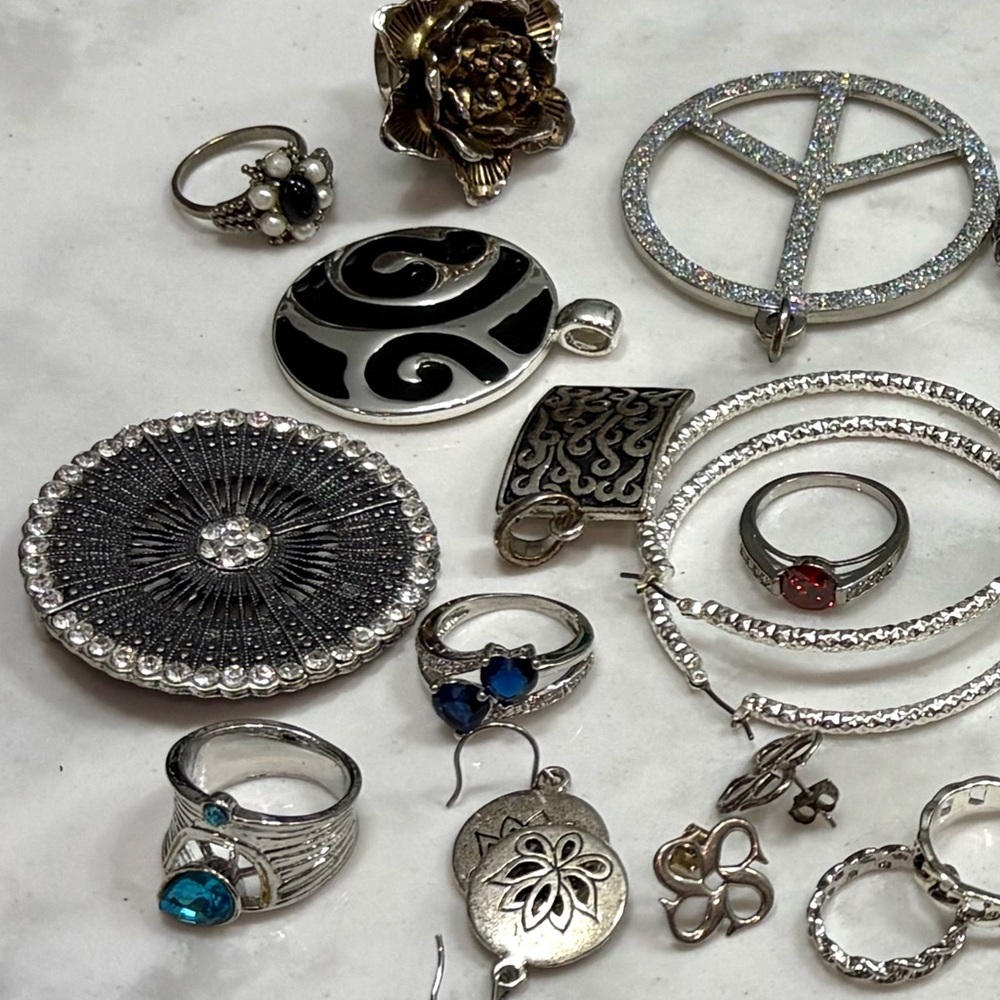 Melange of Fashion Jewelry in a Jar